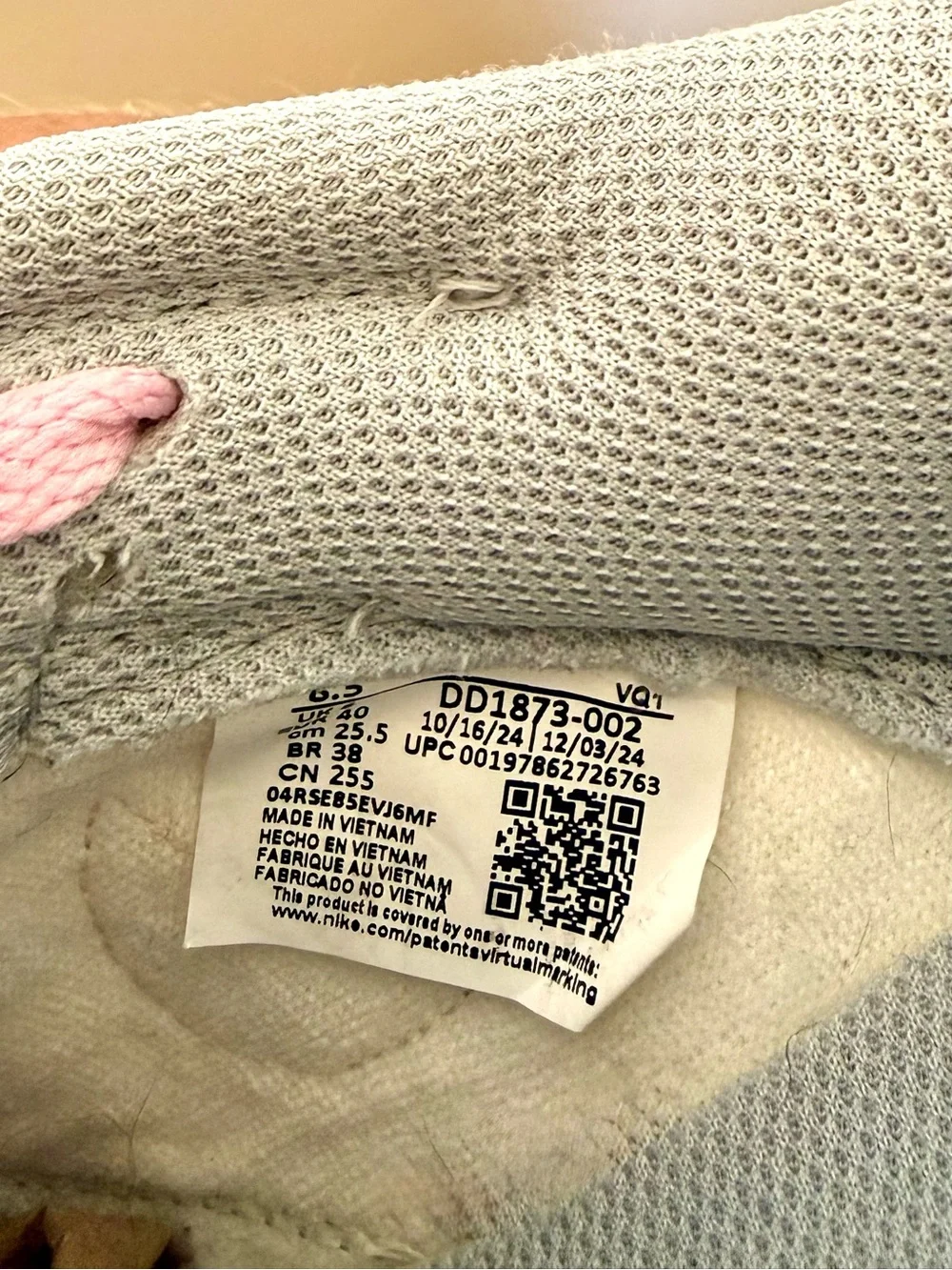 Nike Dunk Low Next Nature Pink Rise Grey Women’s 8.5 DD1873-002